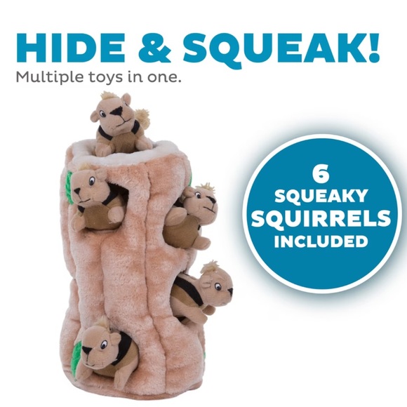 Hide-A-Squirrel Interactive Squeaky Puzzel Toy - Picture 4 of 4